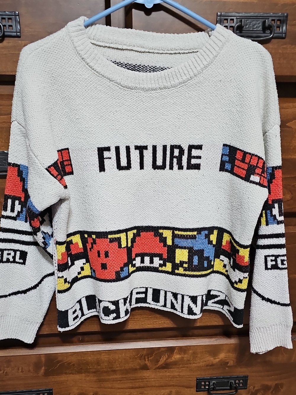 Kiluki Cropped Gamer Sweater Pokemon And Mario